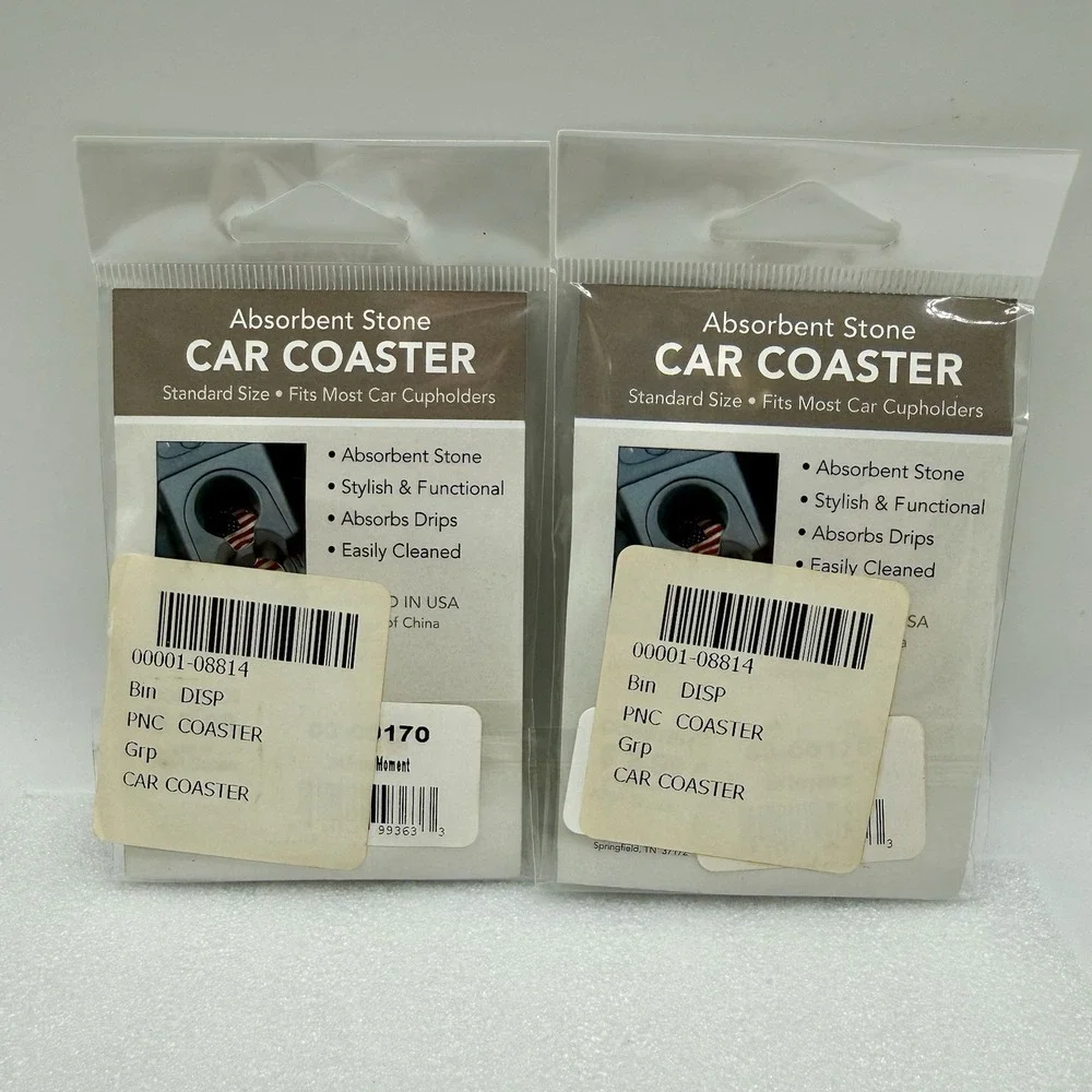 Highland Home Absorbent Stone Car Coasters Live Every Moment With Passion 2 Lot